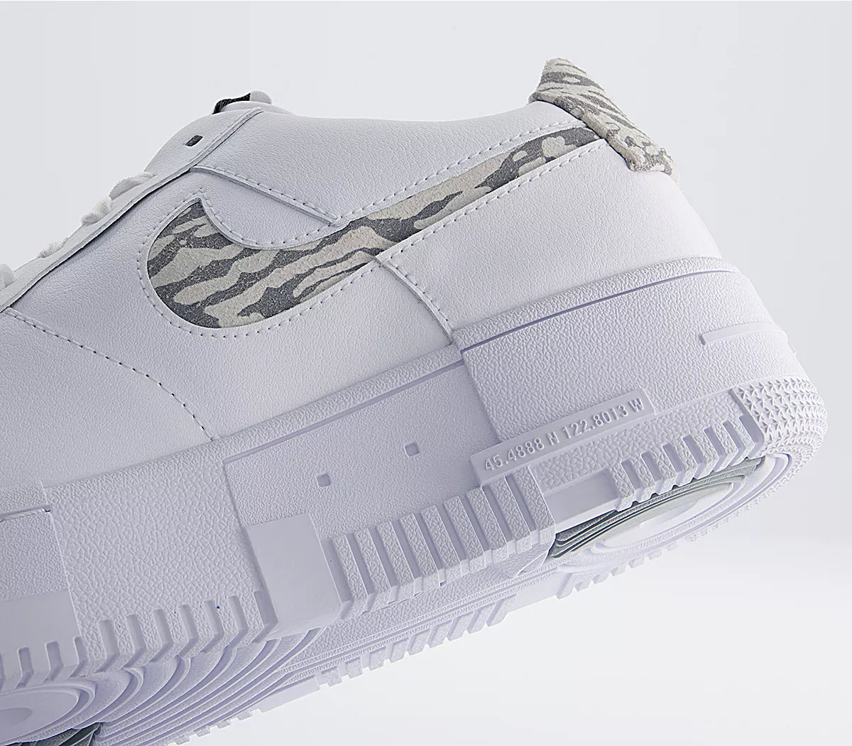 Nike Air Force 1 Pixel White Animal Swoosh